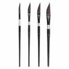 4-pcs Pull Wire Paint Brush Gouache Nylon Hair Knife-shaped Watercolor Pen Set Water Painting Pen Hand-painted Art Drawing Brush