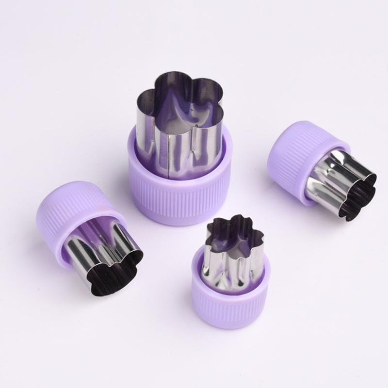 1Pc Vegetables Cutter Plastic Handle Stainless Fruit Cutting Die Kitchen Gadgets