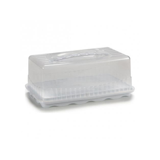 Plat à tarte - BigBuy Home - Rectangulaire - Plastique - Blanc - 16,5 x 15 x 35 cm