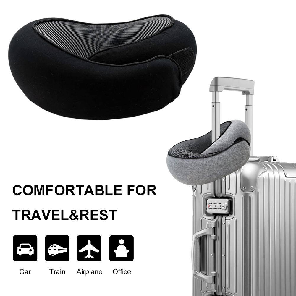 Подушка для самолета, подушка с эффектом памяти, поддержка подбородка с поддержкой головы на 360 градусов, подушка для шеи для путешествий, полета, автомобиля