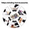 100pcs Rotary Tool Accessories For Electric Grinder Rotary Power Tool Grinding Polishing Kit