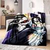 3D Print Overlord Anime Blanket Soft Sofa Cover Throw Blanket Fleece Tapestry Lightweight Warm Bed Blankets for Bedroom Couch