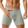 Men's Large Size Breathable and Comfortable Cotton Boxer Antibacterial Mid-Rise Solid Color Panties