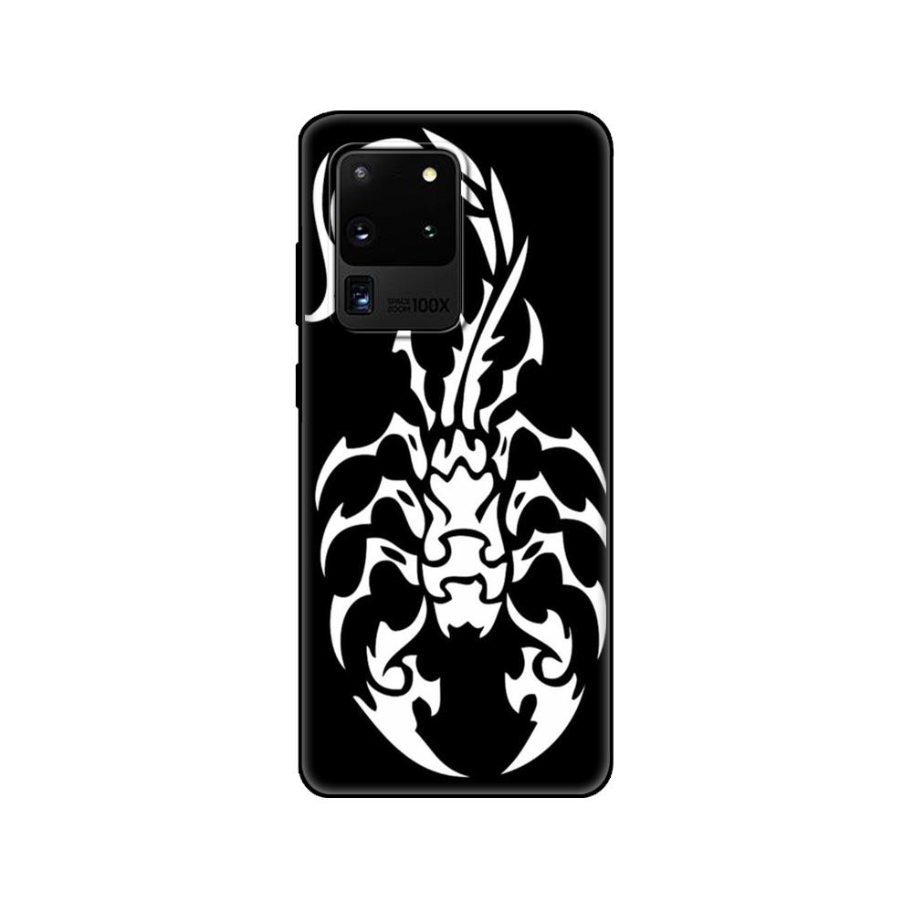 Черный чехол из ТПУ для Samsung Galaxy S20 /S20 PLUS/S20 ultra/S20+ /S20FE задняя крышка Animal Crab Scorpion