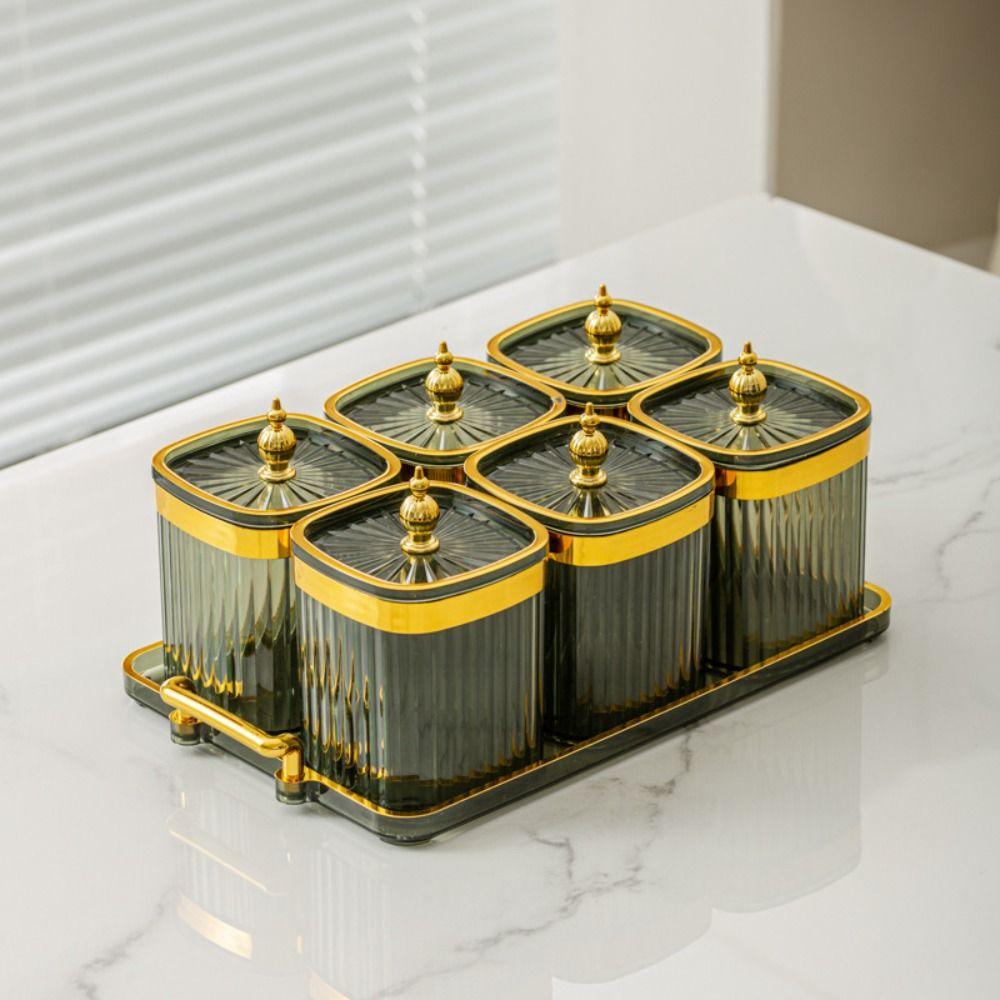 Изысканная коробка для хранения, креативная банка для хранения, многоцелевой набор банок для приправ, домашний