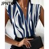 JPNTKY Women's Fashion Casual Summer Sleeveless V-Neck Blouses & Shirts