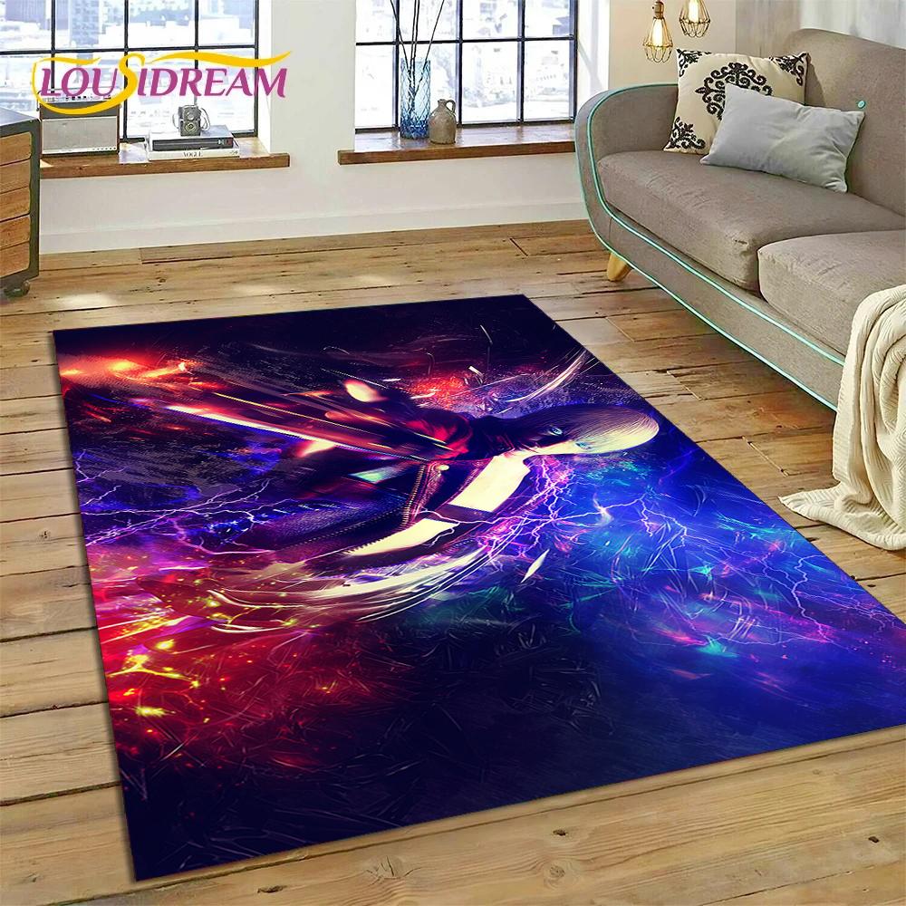 DMC Game 3D D-Devil May Cry Cartoon Rug Carpet for Living Room Bedroom Home Decor,Floor Mat Non-slip Decoration for Sofa Doormat