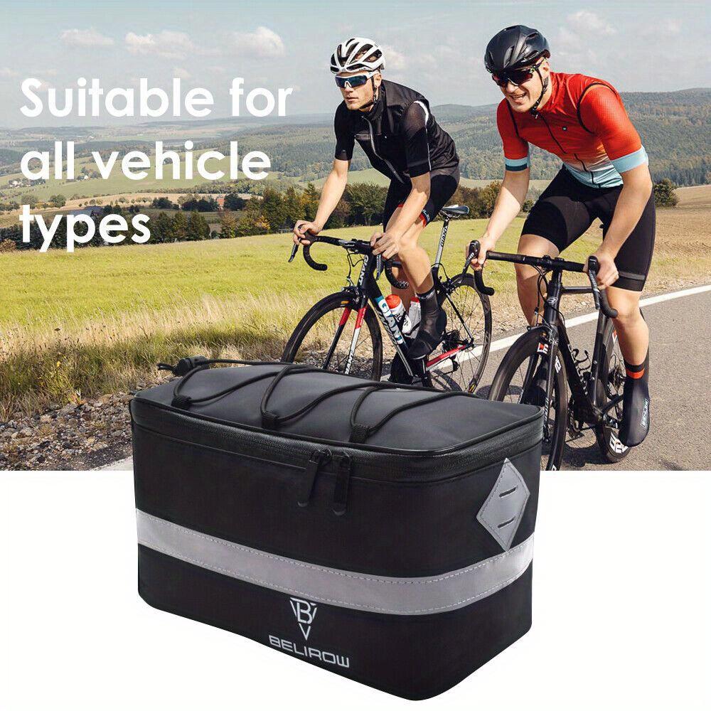 PVC Bicycle Rear Seat Bag - Waterproof Trunk Pannier with Ample Storage Space for Cycling Accessories - Durable and Easy To Install Bike Rack Bag