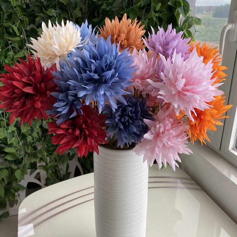 Свадебный шелковый шар-хризантема для домашнего декора и фотосессий, подарочные аксессуары