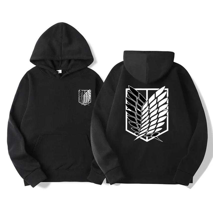 Attack on Titan Men's Hoodie Anime Hoodie Autumn Winter Street Style Pullover Sweatshirt Harajuku Style Attack on Titan Hoodie Sweatshirt