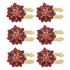 1/6Pcs Button Covers Faux Pearls Shiny Rhinestone Flower Shape Button Clip with Pliers Press Dress Suit Tux Accessories