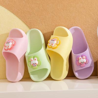 Милые тапочки с толстыми подошвами с рисунком, нескользящие, мягкие, для дома, банные тапочки для женщин, удобные, летние