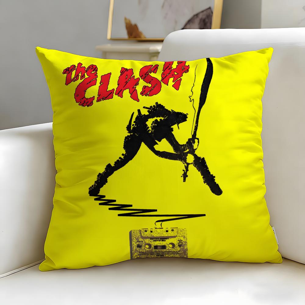 Классическая группа The Clash Наволочка Мягкая Легко стирающаяся Подушка Универсальная для Дивана Кровати Путешествий и Офиса