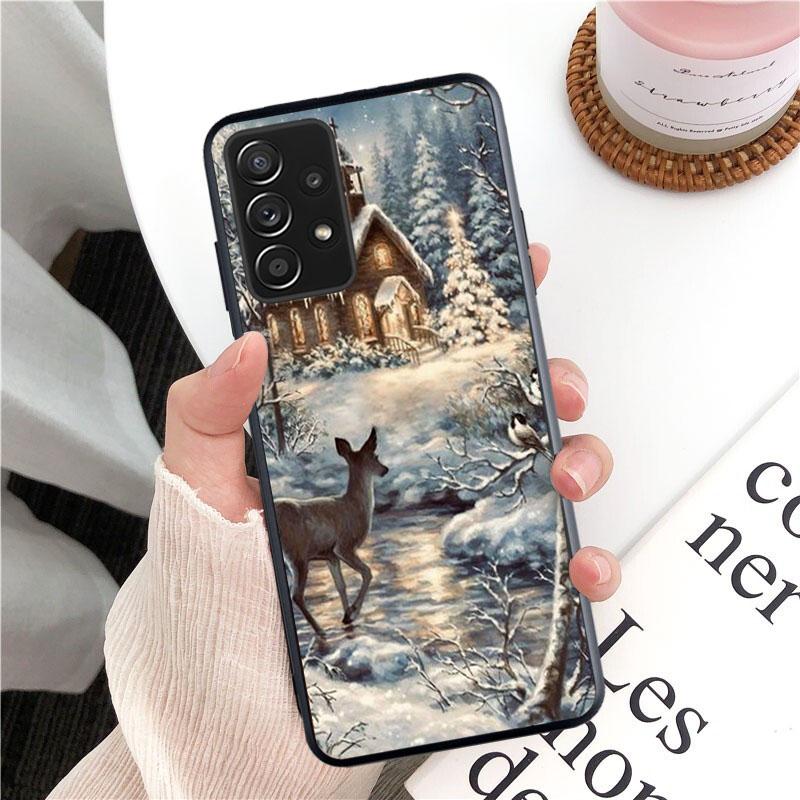 Merry Christmas Tree New Year Phone Case for Samsung Galaxy A35 A55 A54 A15 A25 A05s A05 A22 A24 A52 A33 A34 M34 M14 M54 M23