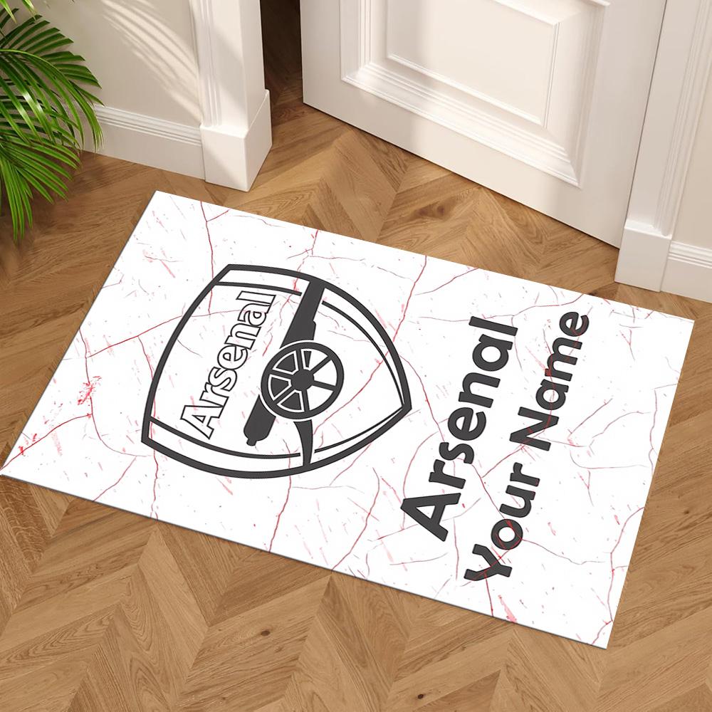 Arsenal F.c. Personalized Text Floor Rug Office Rug Perfect for Hallway Outdoor Dining Room Game Room Anti-slip Rug Anime Office Decor