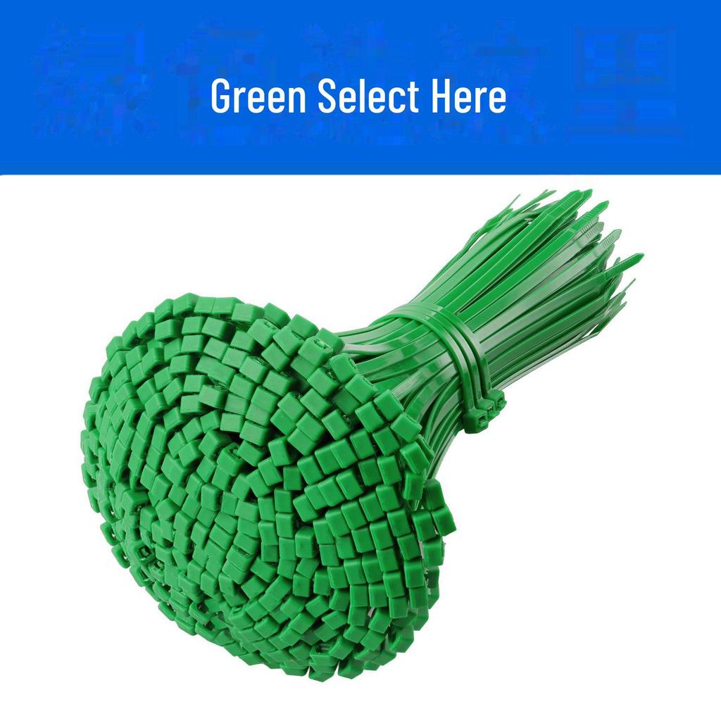 Multicolor Nylon Self-Locking Cable Ties, 4x200mm - Red, Yellow, Blue, Green