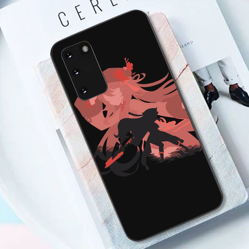 Чехол Genshin Impact Kazuha Zhongli Hutao Xiao для телефона Samsung S10 21 20 9 8 plus lite S20 Ultra 7edge