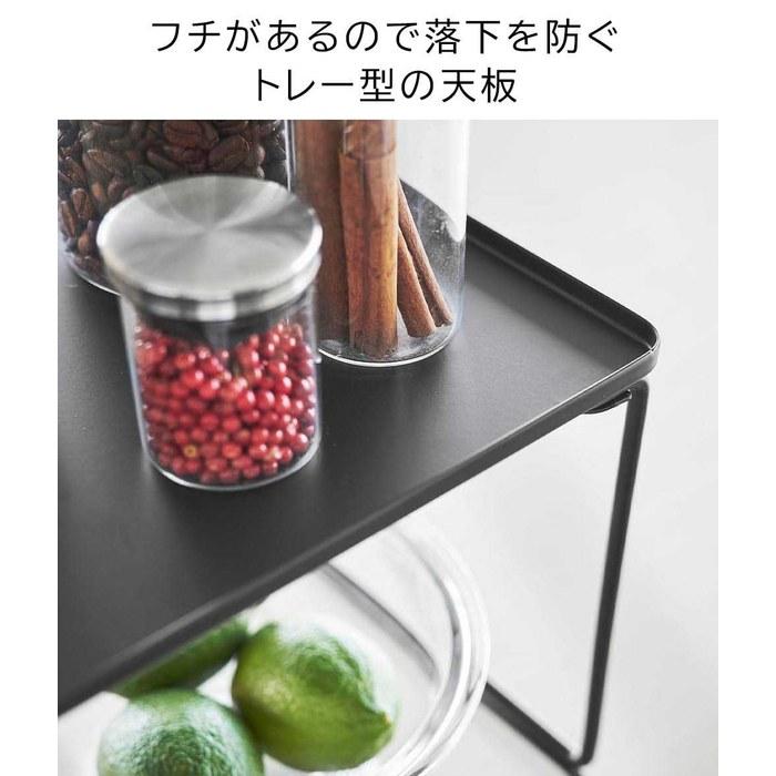 Yamazaki Folding Stackable Shelf L [2-Pack] Tower White