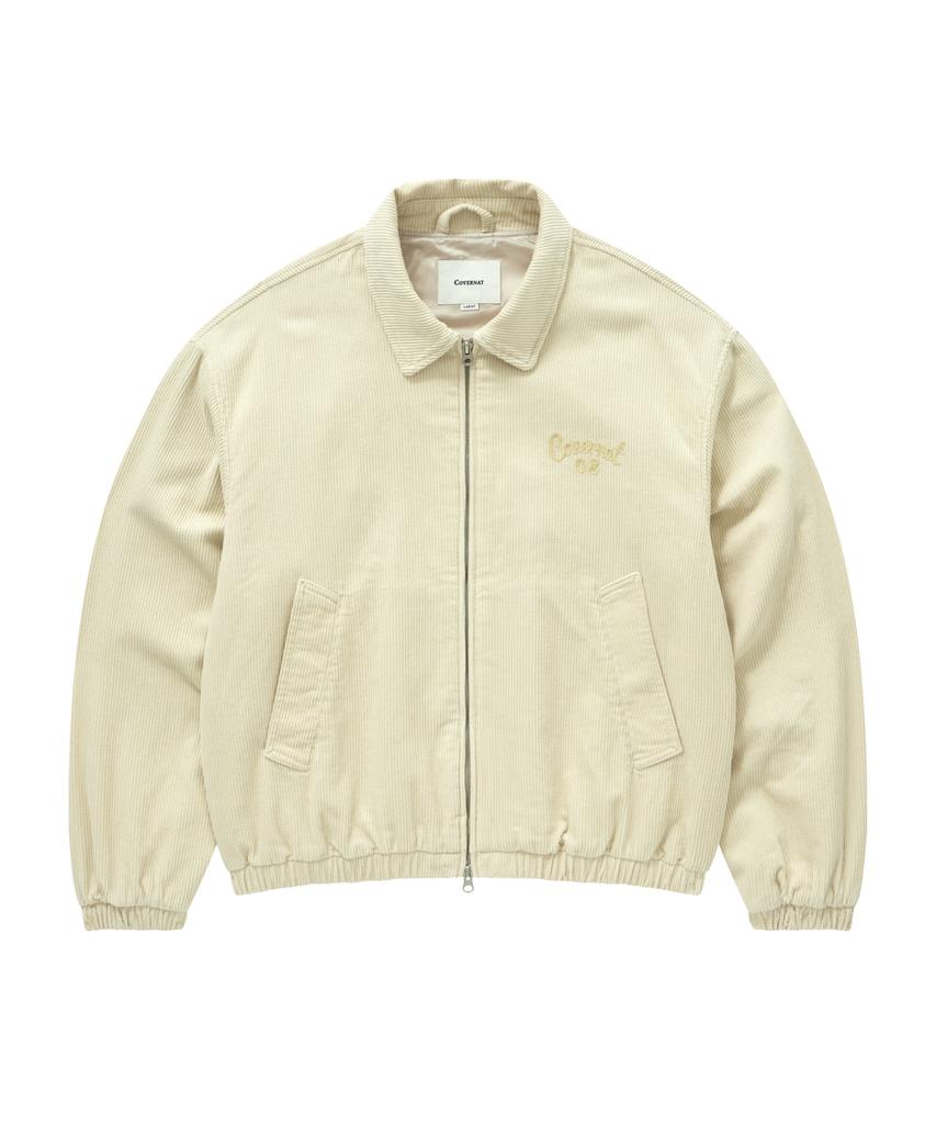COVERNAT Corduroy Harrington Jacket Cream