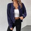 Women's Casual Long Sleeve Baseball Collar Button Front Bomber Jackets Outwear Coats