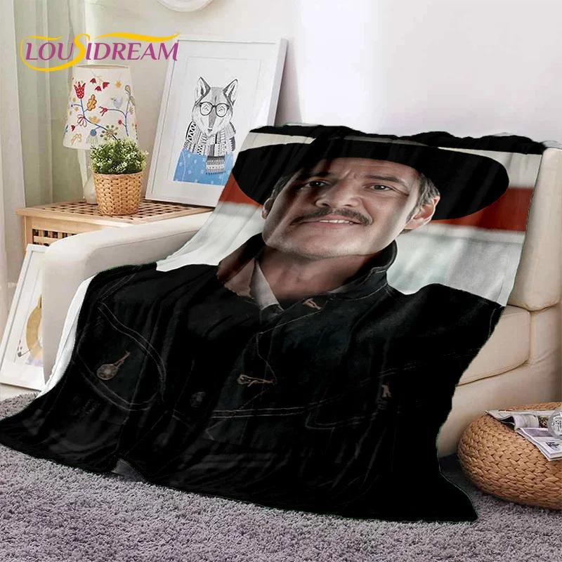 3D Jose Pedro Pascal Actor Star Soft Blankets,Keep Warm Throw Blanket Comfortable Blanket for Picnic Beds Sofa Home Bedroom Gift