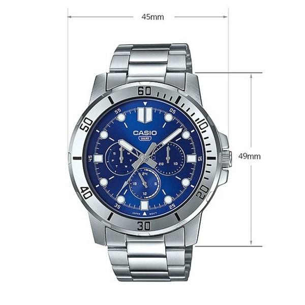 Casio Мужские часы с металлическим ремешком MTP-VD300D