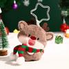 Soft Christmas Key Ring Cartoon Plush Snowman Keychain Cute Spitting Bubble Doll  Girls