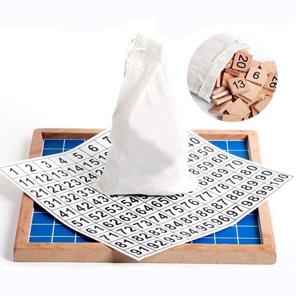 Mathematics Toy Early Learning Wooden Numbers Board 1-100 Consecutive Counting Game Sorting Blocks