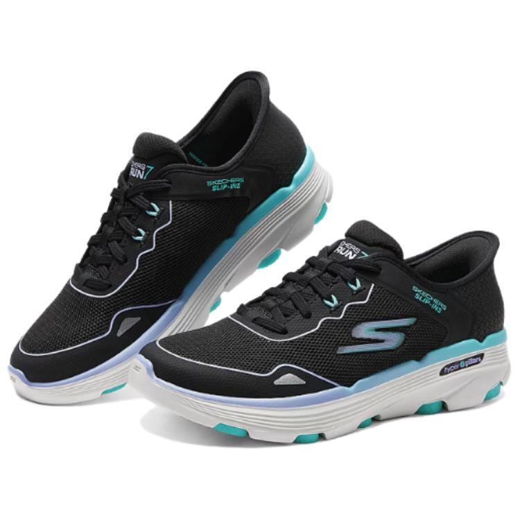 Skechers Серия Go Удобные Универсальные Низкие Повседневные Беговые Кроссовки Женские Кроссовки Белый Черный 129345-BKBL