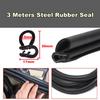 3 метра 30 мм Универсальная защита кромки двери, износостойкая автомобильная, для авто, грузовика, корабля, пылезащитная резиновая уплотнительная лента со стальным листом