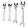 Brake Line Wrench Set 72 Teeth Adjustable Angle 10mm 12mm 14mm 17mm Ratcheting Tubing Wrenches