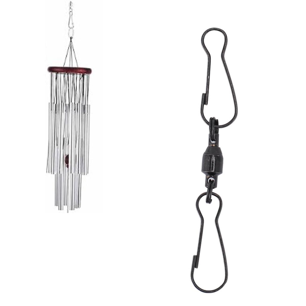 20pcs Windsock Clips Stainless Steel 360 Degree Rotation Dual Clip Wind Spinners Hangers for Wind Sp