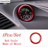 Dashboard Meter Stopwatch Ring Circle Cover Trim Red Accessories For Porsche Macan / 718 Cayman Boxster / Panamera 971 2014-