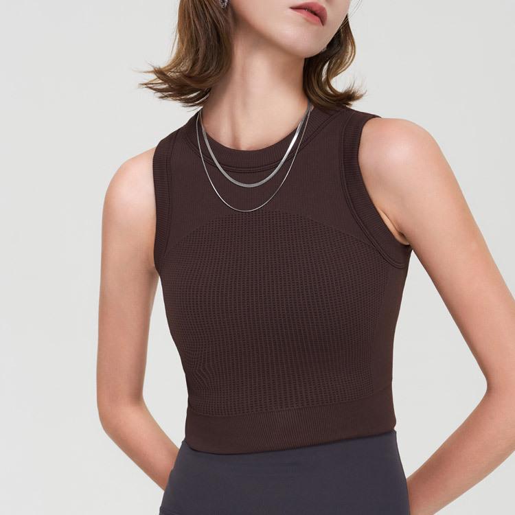 Женский спортивный жилет высокой интенсивности синего цвета: Ударопрочный цельный костюм для йоги с боковым сбором жира, можно носить как верхнюю одежду.