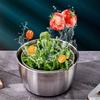 6L Salad Spinner Stainless Steel Large Vegetable Washer With PP Lid For Fruit Washer Pasta & Fries Spinner Salad Dryer