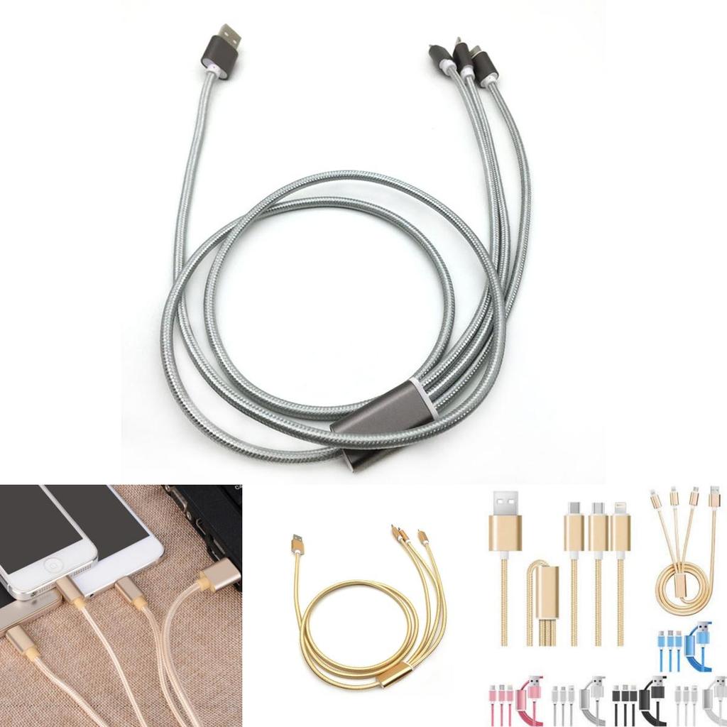 USB 3-в-1 Зарядный кабель Micro Type-C Кабель для синхронизации данных Для iPhone 5 6 7plus Android
