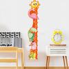 Baby Growth Chart Wall Sticker Peel Stick Adhesive Bedroom Play Room Nursery Cartoon Animal Children Height Measurement Ruler Decal