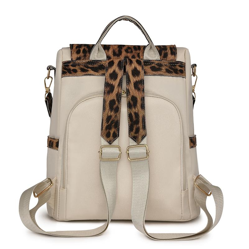 Рюкзак большой вместимости, женская сумка двойного назначения через плечо с леопардовым принтом, школьный рюкзак для школьников