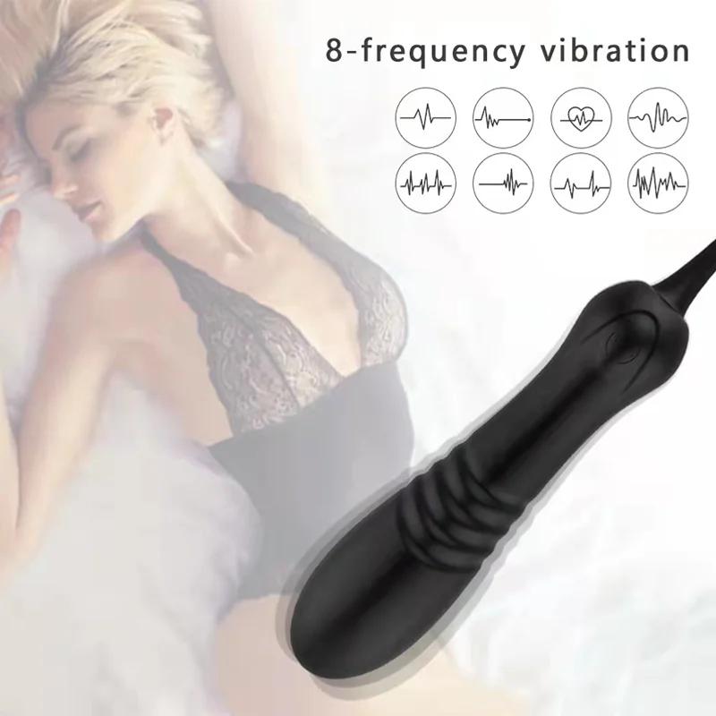 Вагинальный телескопический вибратор беспроводной стимулятор клитора и точки G, вибрирующее яйцо, дилдо, мастурбатор, секс-игрушка для женщин