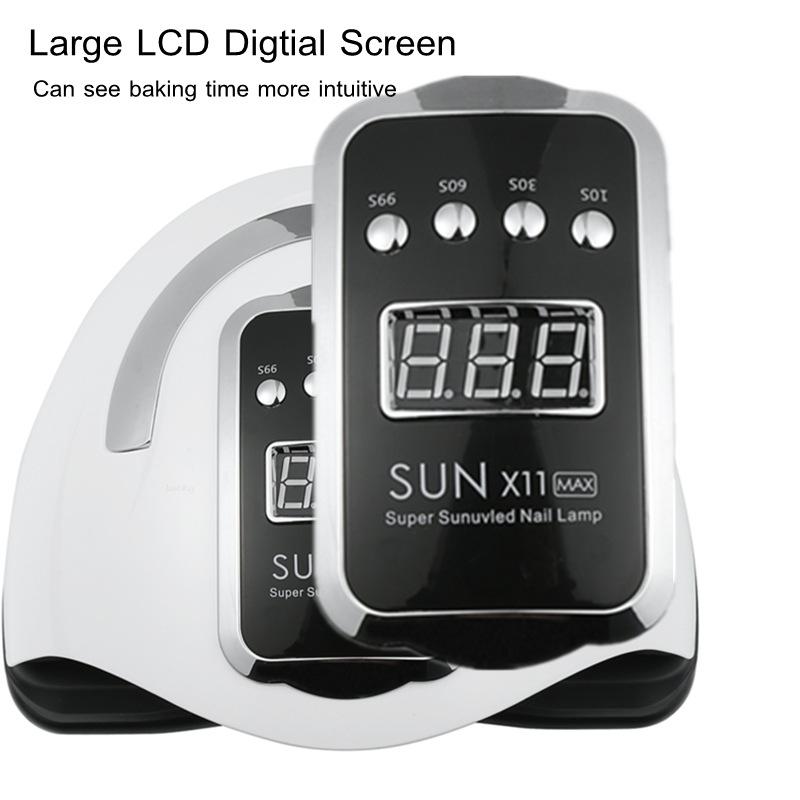 Большая УФ-лампа для ногтей для обеих рук с умным сенсором X11 Лампа для гелевых ногтей для быстрой сушки и полимеризации гель-лака в домашних условиях