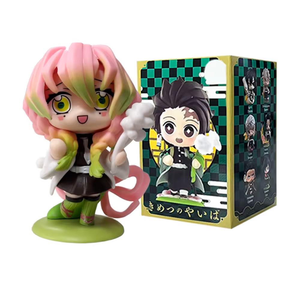 ! Аниме Клинок, рассекающий демонов Фигурка-сюрприз Танджиро Камадо Незуко мультяшная ПВХ Модель Настольное украшение Детский Рождество Новый Год Подарок