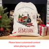 Personalized Christmas Santa Sack Drawstring Gift Bag Special Delivery Train Design Decoration Box Christmas Eve New Year Gift