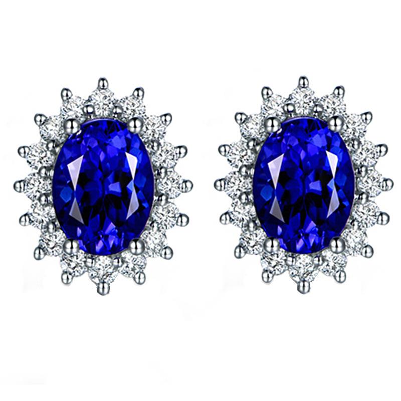 Рубиновые серьги-гвоздики женские в европейском стиле, розовое золото, красные сапфировые серьги-гвоздики с бриллиантами 