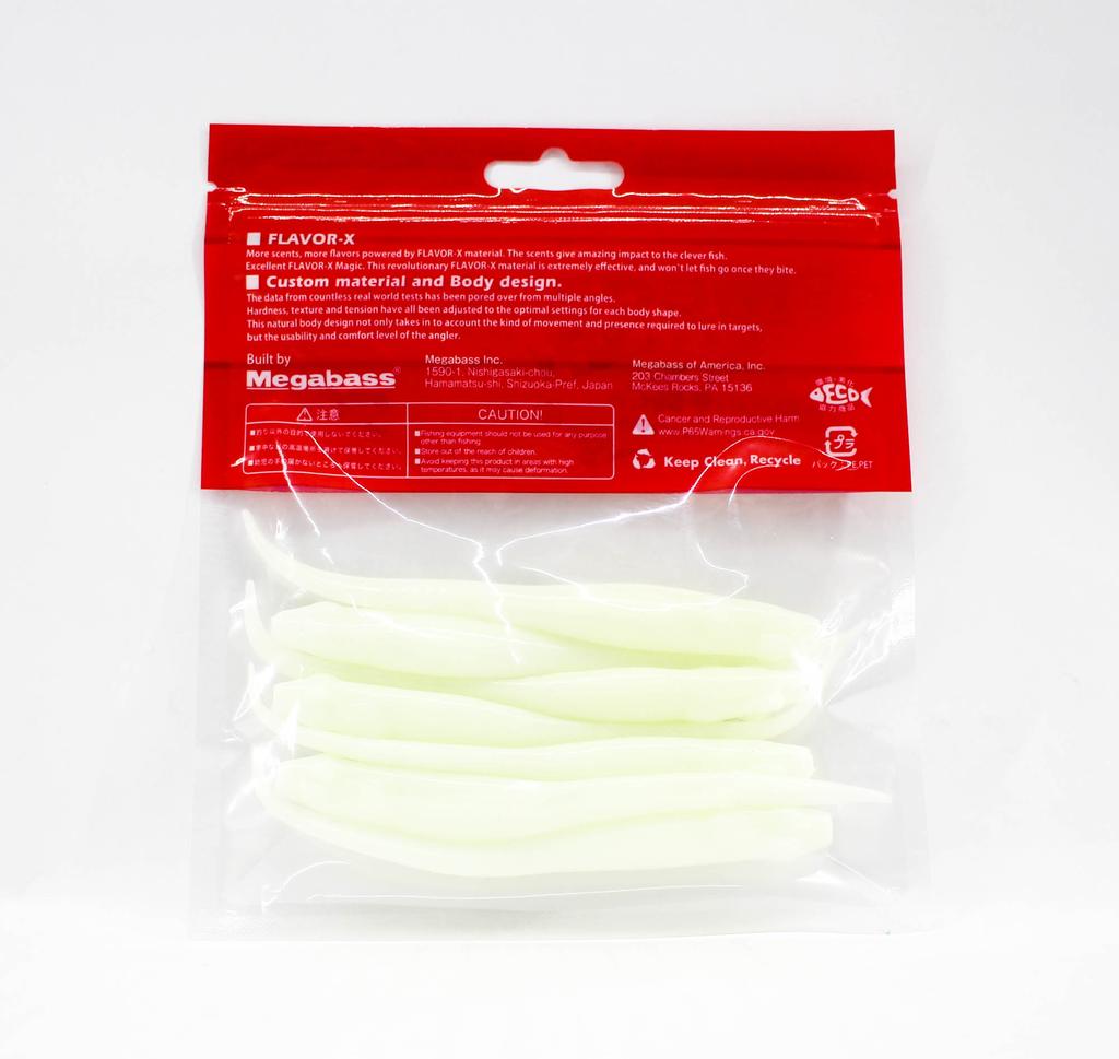 Megabass Мягкая приманка Hazedong 5 дюймов однотонная белая (0817)