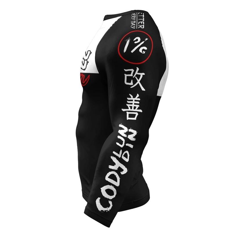 Cody Lundin Tattoo Men's Gym Compression Tshirt Masculine Sublimation Long Sleeve Rashguard BJJ jiu jitsu Boxing Jersey Custom