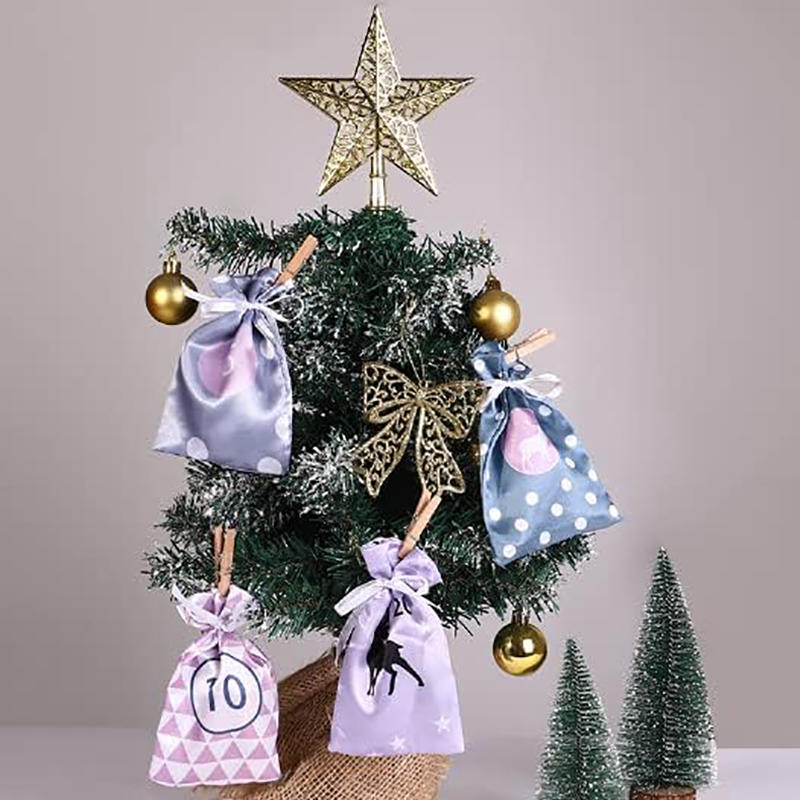 Набор подарочных пакетов для адвент-календаря Кукла Санта Клауса Рождественская Счастливого Рождества Navidad Детский подарок 24 шт./набор Сделай сам Рождественский адвент-календарь