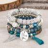Bohemian Charm Tassel Beaded Bracelet Set for Women
