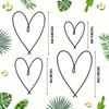 4 PCS Metal Heart Wall Art Abstract Cutout Minimalist Wall Decor for Living Room Bedroom Hanging Decorations