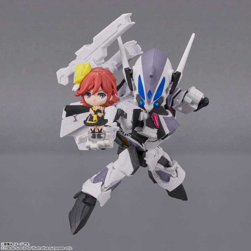 TINY SESSION Macross Delta Siegfried Ihlefeld with Kaname Buccaneer 100mm Painted Movable Figure VF-31F (Messer Machine) Approx. PVC&ABS