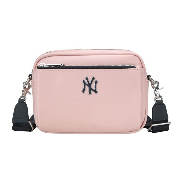 MLB New York Yankees Solid Color Zipper Camera Bag Unisex Shoulder Bag Cherry-Blossom-Pink 32BGD1011-50P